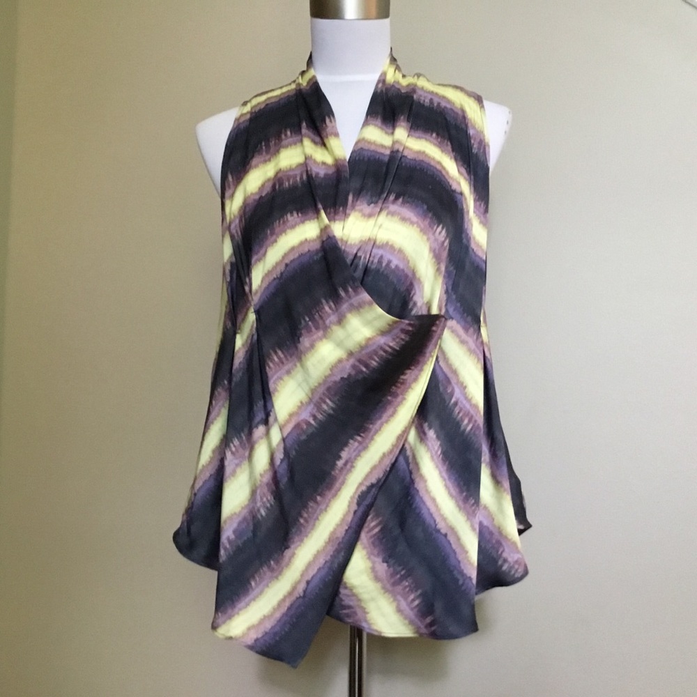 3/$15 FREE PEOPLE wrap front Tie Dye top shirt XS/S